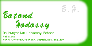 botond hodossy business card